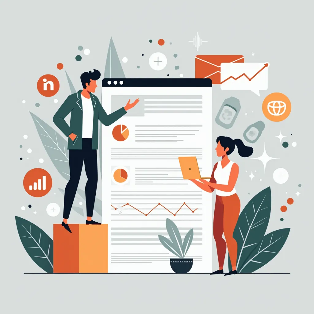 LLM SEO playbook for 2026: professionals reviewing a large report with charts and graphs.