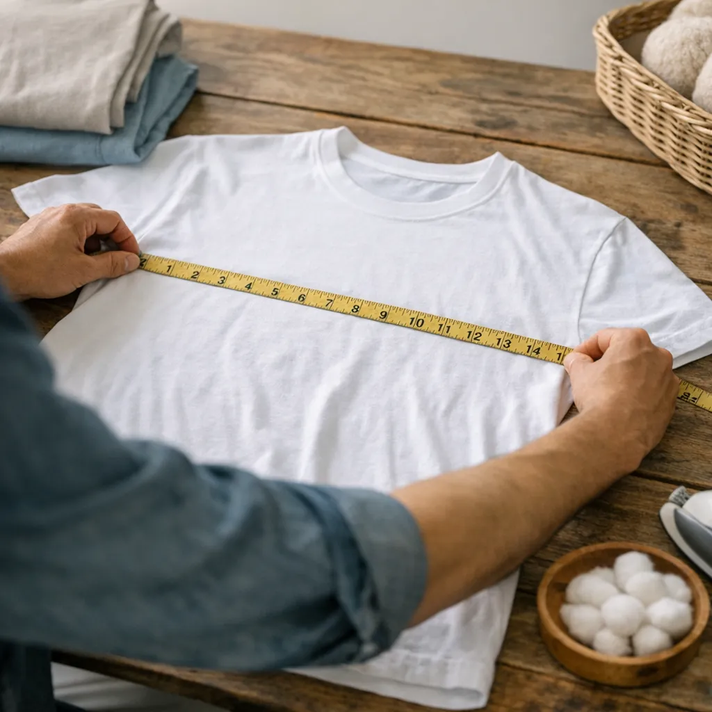 How does LESH suggest you wash a cotton T-shirt so it won't shrink?