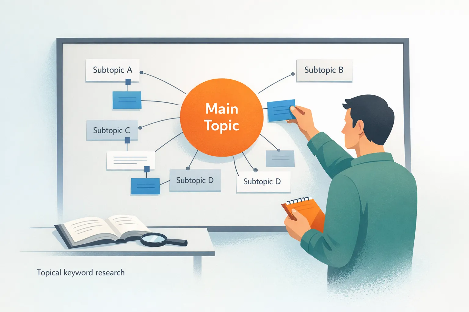 how to build a topical map from SERP patterns