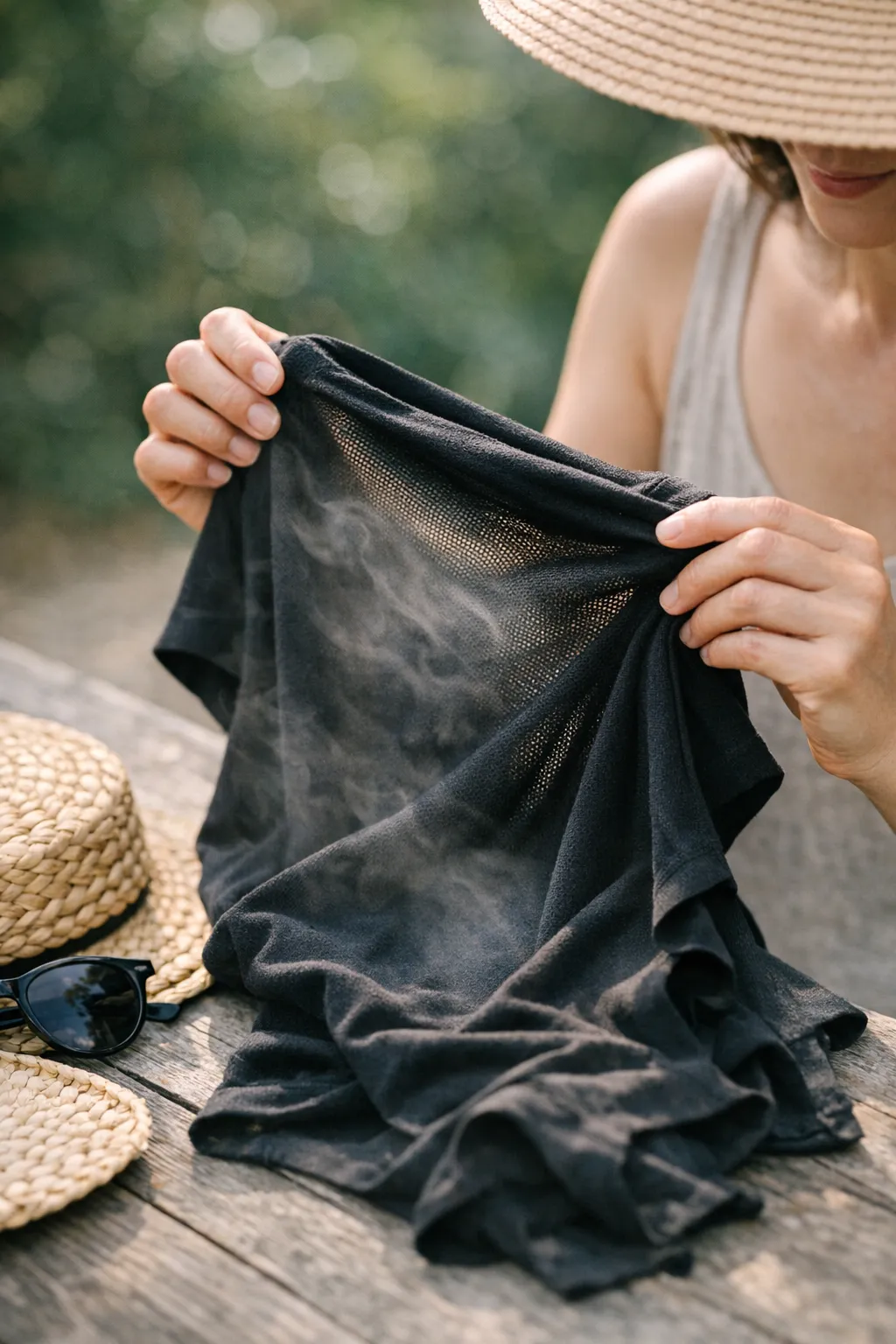 How to wear dark colors in summer without overheating