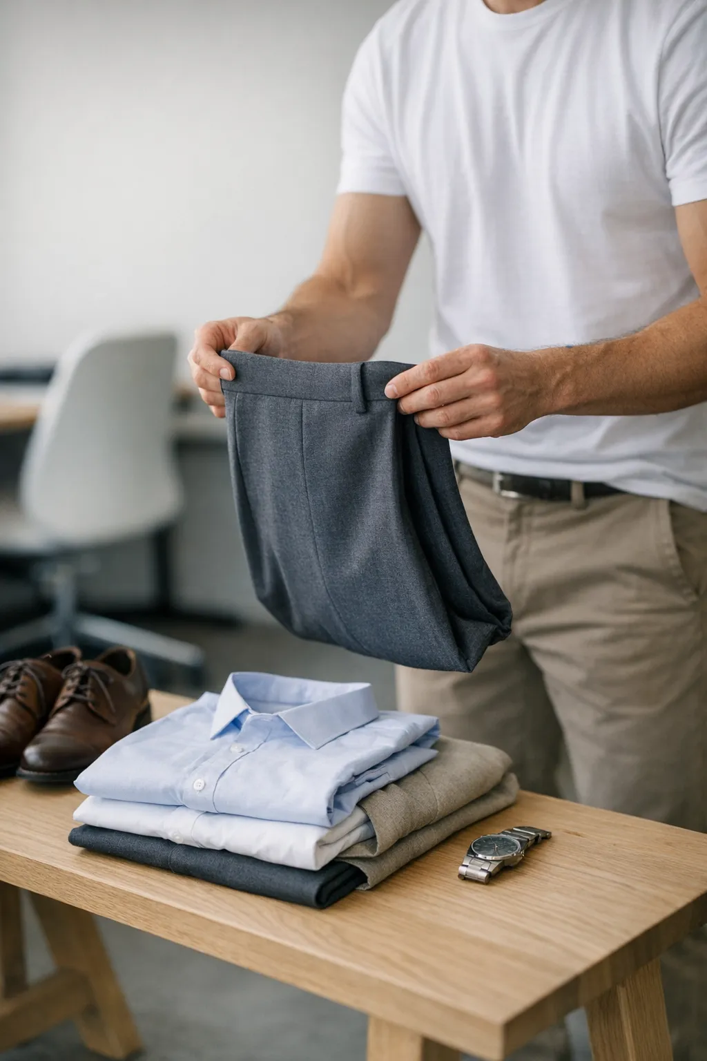 Are LESH men's tech office outfits simple and sharp?