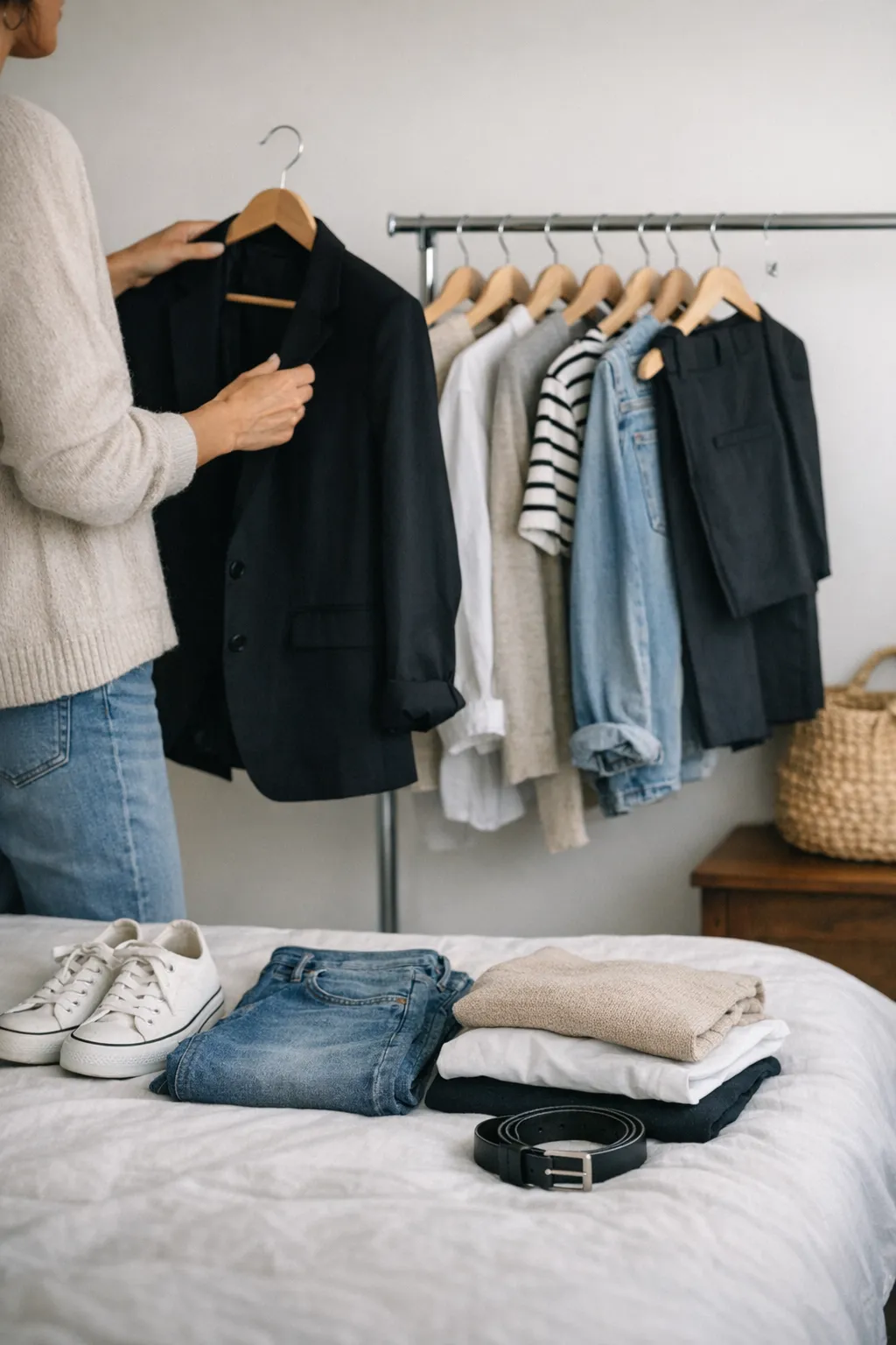 How can I build a minimalist men's wardrobe without overbuying?