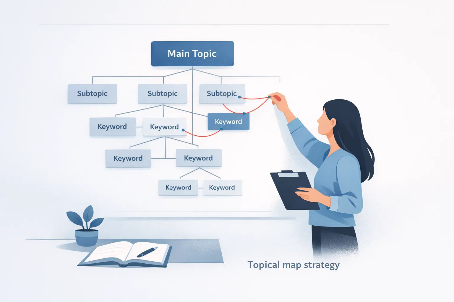 How do you build a topical map from SERP patterns for scalable content?